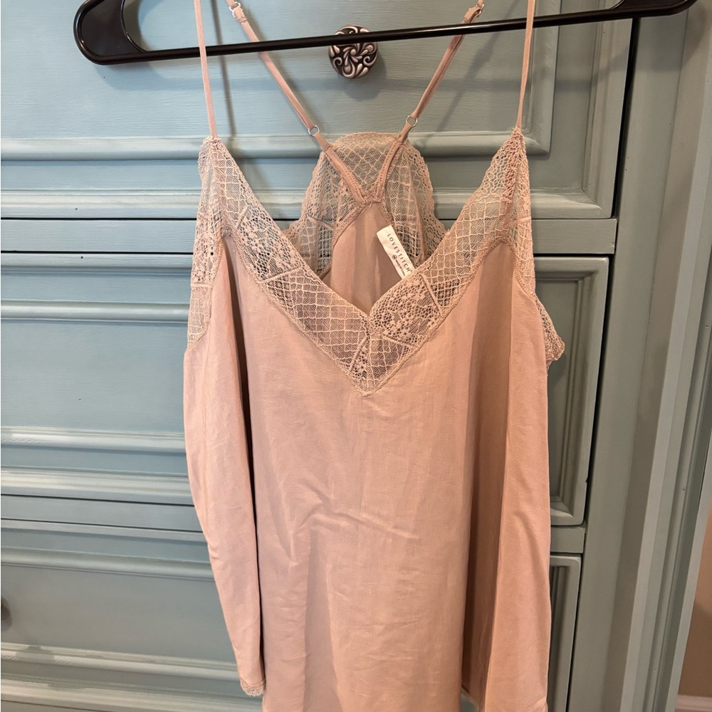 Lovestitch (VICI) Beige Lace Cami Top